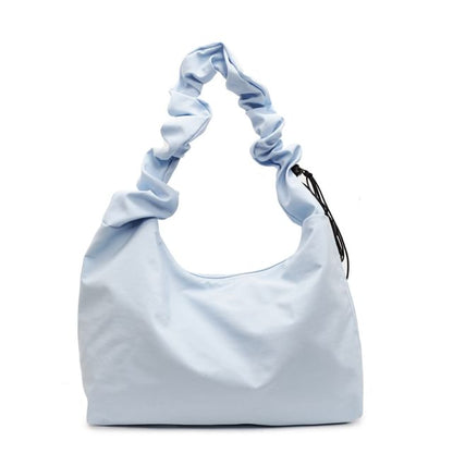 Ruched Plain Tote Bag