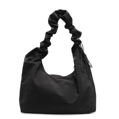 Ruched Plain Tote Bag