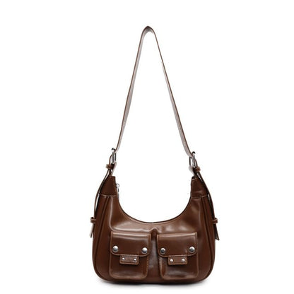 Bag Faux Shoulder Multi-Pocket Leather