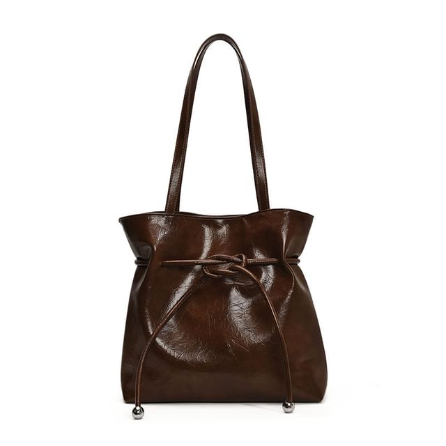 Tote Bag Knot Faux Leather