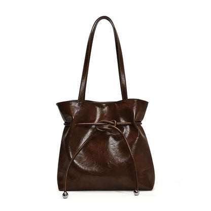 Tote Bag Knot Faux Leather