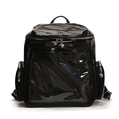 Multi-Pocket PVC Backpack Panel