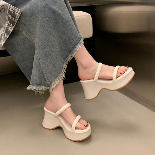 Wedge Heel Sandals Slide Platform