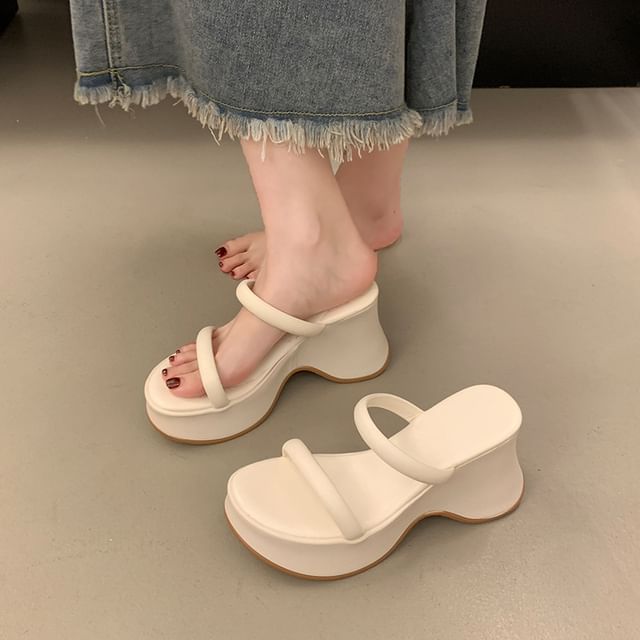 Wedge Heel Sandals Slide Platform