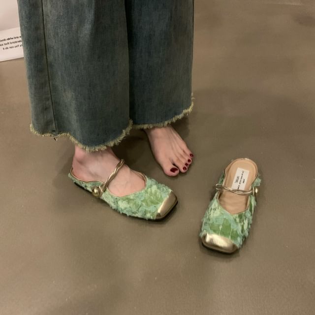 Mules Mary Jane Toe Cap