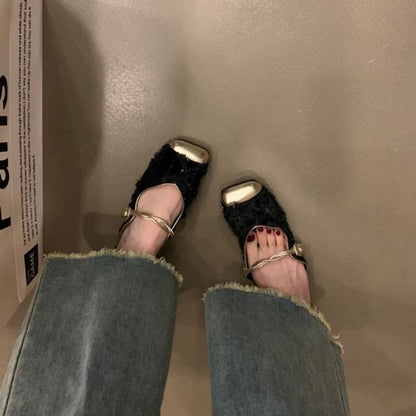 Mules Mary Jane Toe Cap