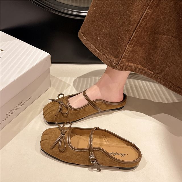 Bow Jane Square-Toe Mary Mules