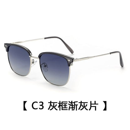 Metal Browline Sunglasses