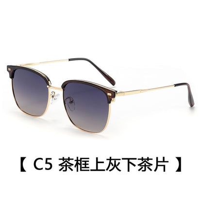 Metal Browline Sunglasses