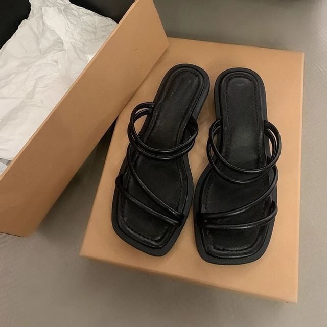 Flat Strappy Sandals Slide