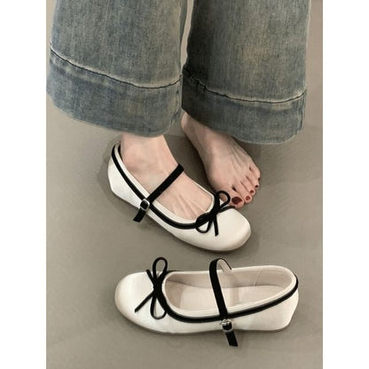 Hidden Shoes Bow Jane Two Wedge Heel Mary Tone