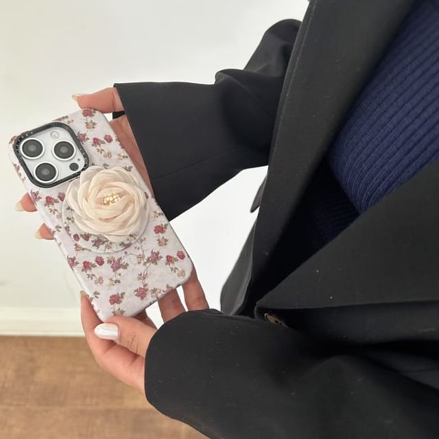 Phone Floral with Magnetic (Compatible MagSafe) Case