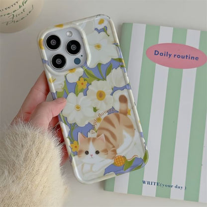 Phone Floral Case Cat