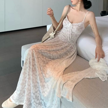 A-Line Jacquard / Bolero Maxi Floral Dress Spaghetti Strap