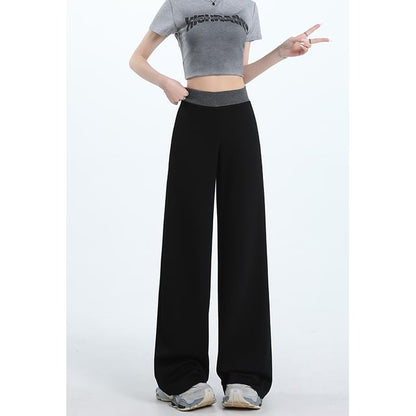 Waist High Trim Designs) Wide Leg (Various Sweatpants Contrast