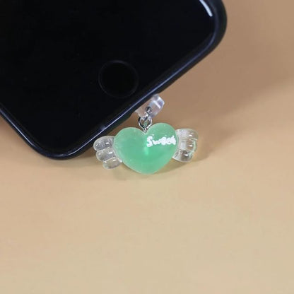 Flying Heart Phone Dust Plug (Various Designs)