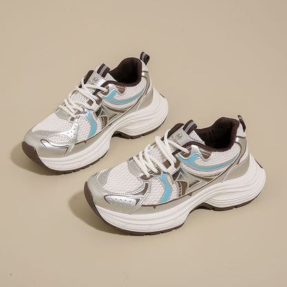 Mesh Platform Panel Sneakers