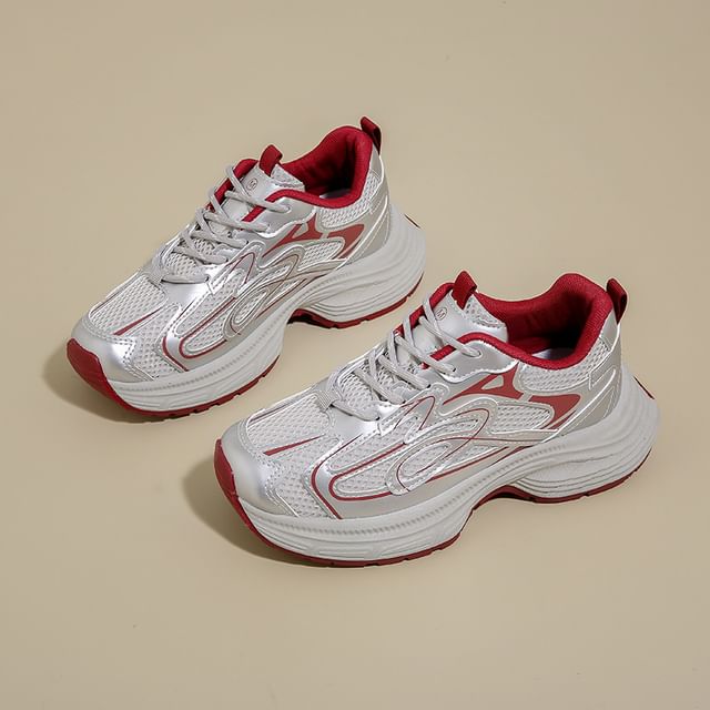 Mesh Platform Sneakers Panel