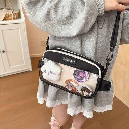 Nylon PVC Crossbody Bag Panel