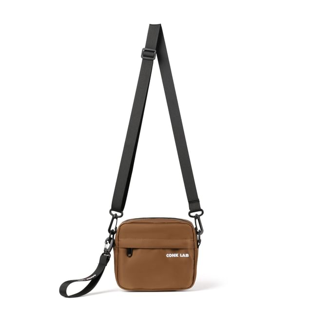 Crossbody Bag Print Lettering Nylon