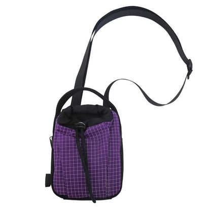 Drawstring Mobile Phone Nylon Crossbody Bag Plaid
