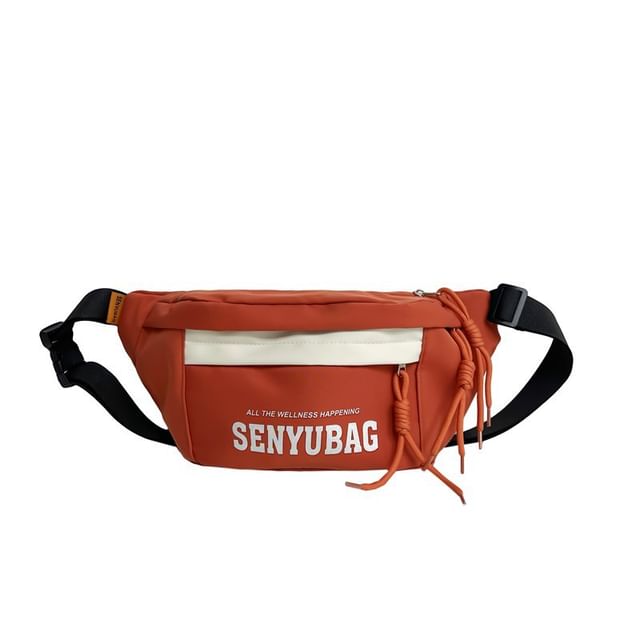 Nylon Belt Print Bag Lettering