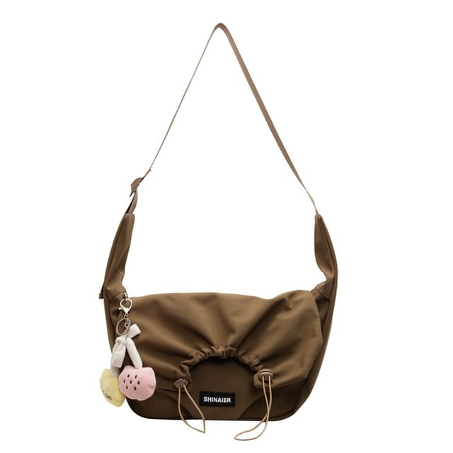 Drawstring Bag Crossbody Plain Flap