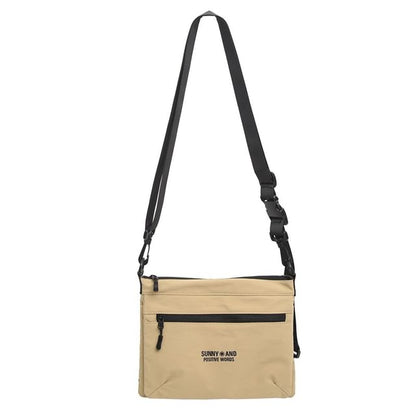 Print Crossbody Bag Lettering Nylon