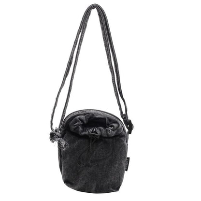 Bag Crossbody Drawstring Mobile Denim Phone
