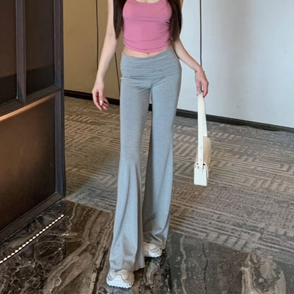 Rhinestone Pants Rise Top / Mid Camisole Plain Flared Padded