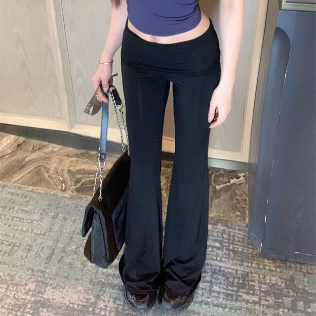 Rhinestone Pants Rise Top / Mid Camisole Plain Flared Padded