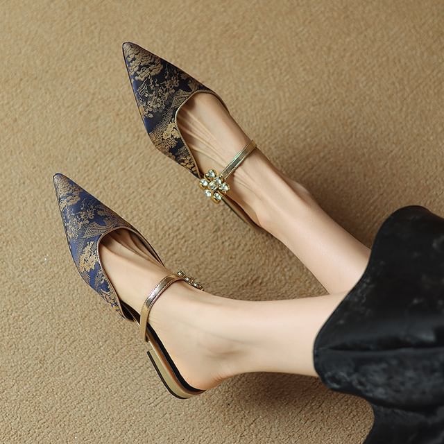 Heel Pointed Low Mules