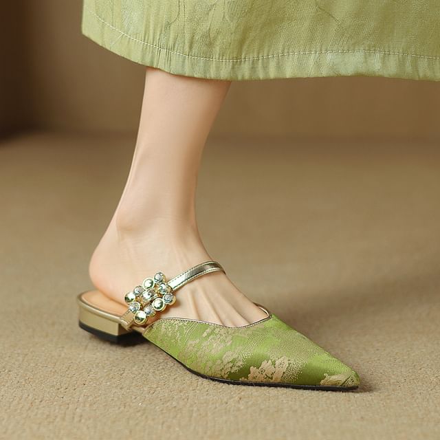 Heel Pointed Low Mules