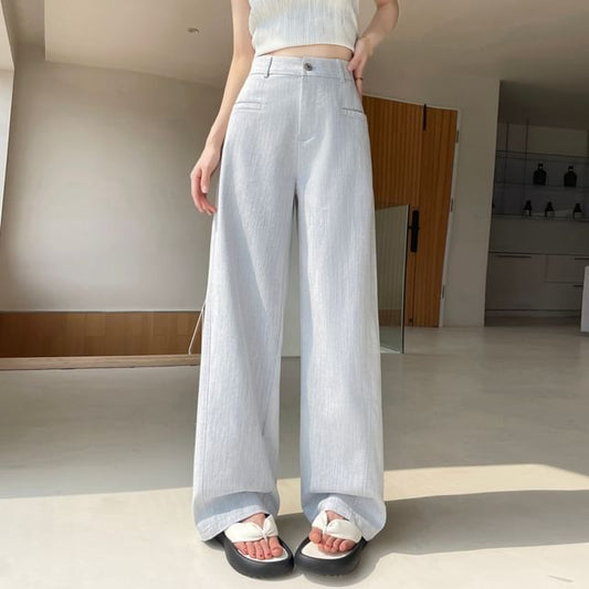 Waist (Various Wide Leg High Jeans Washed Designs)