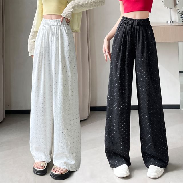High Waist Pants Leg Wide (Various Dotted Designs)