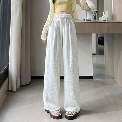 High Waist Pants Leg Wide (Various Dotted Designs)