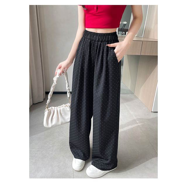High Waist Pants Leg Wide (Various Dotted Designs)