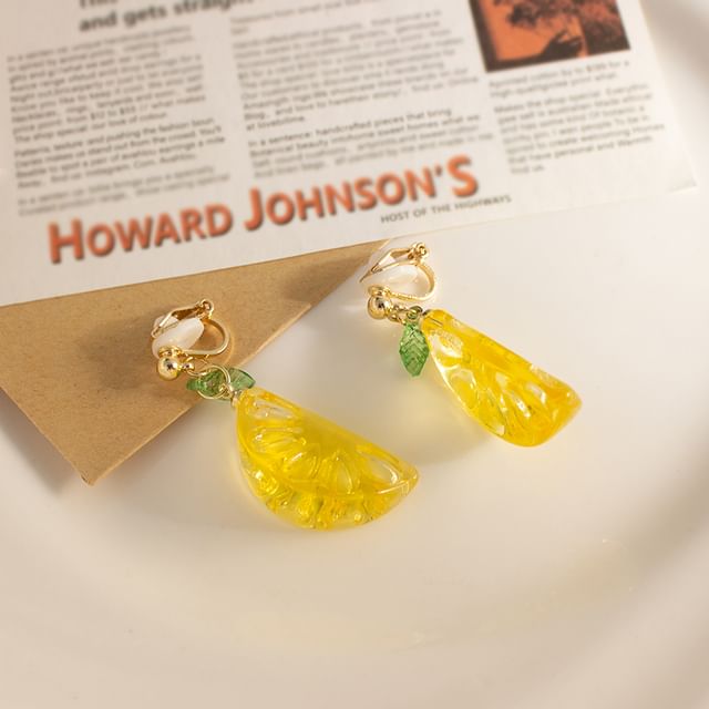 Earring Lemon Drop / Clip-On