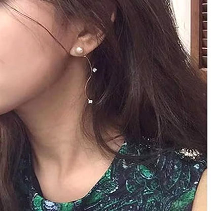 Pearl Earring / Designs) Rhinestone (Various Dangle Ear Alloy Faux Cuff