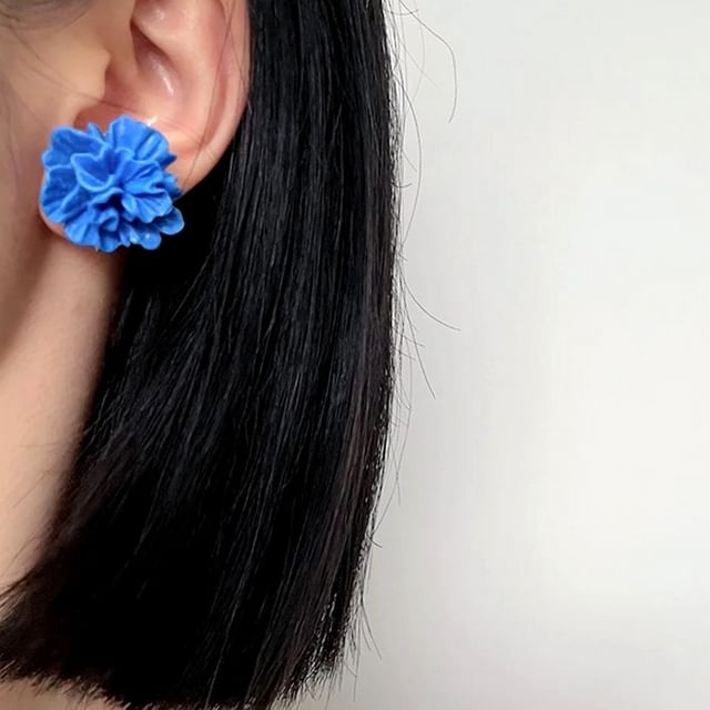 Floral Alloy Stud Cuff Earring / Ear