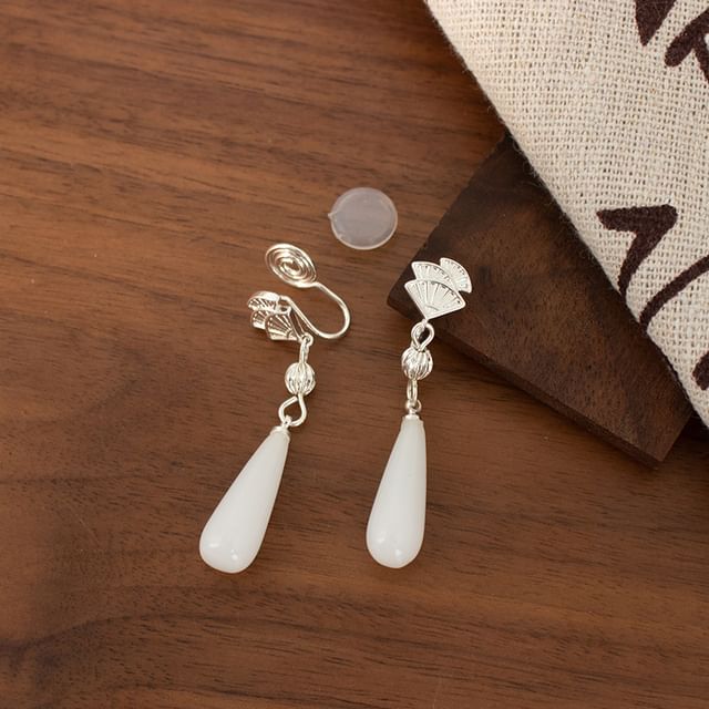 Designs) Gemstone Faux Fan (Various Cuff Earring Alloy Ear Drop / Rhinestone