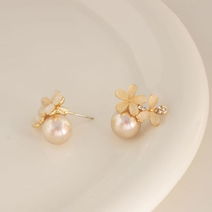 Alloy (Various Designs) Pearl Cat Stud Cuff Stone Eye Earring Faux / Ear Floral