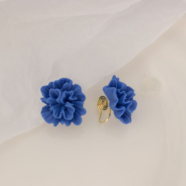 Floral Alloy Stud Cuff Earring / Ear