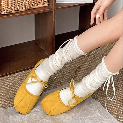 Flats Ribbon Toe Square