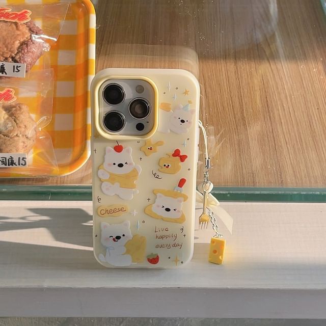 Cheese Case Phone / Dog Set Charm