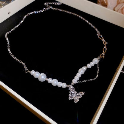 Faux Pearl Alloy Choker (Various Designs) Pendant