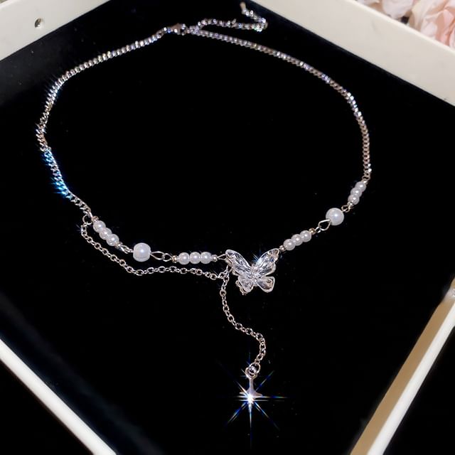 Faux Pearl Alloy Choker (Various Designs) Pendant