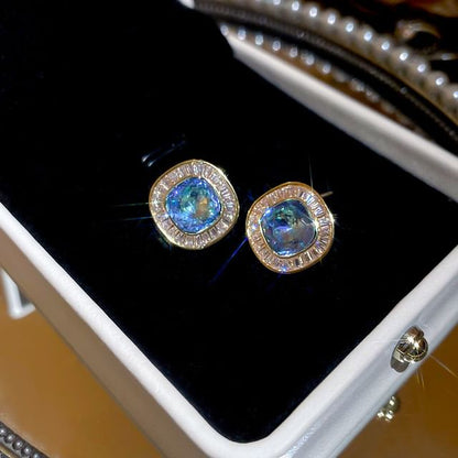 Rhinestone Earring Stud Alloy