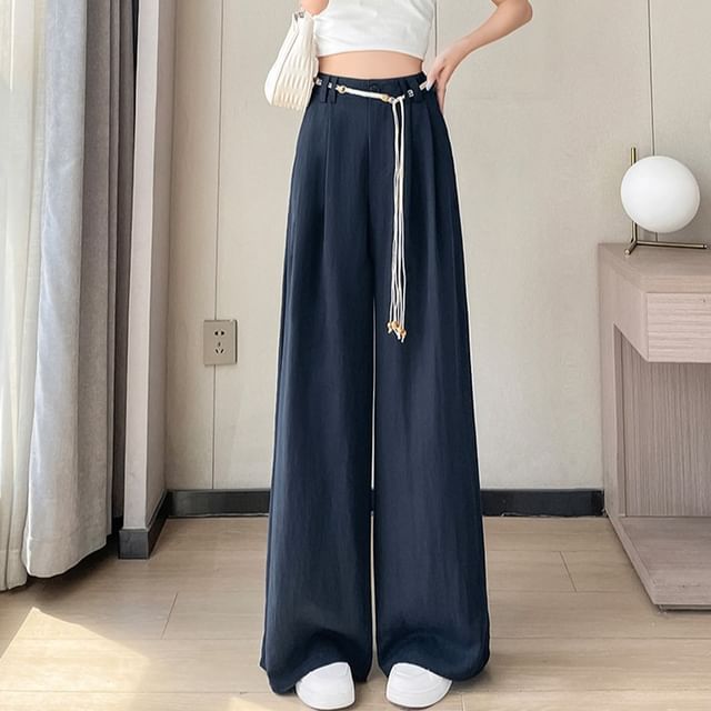 High Plain Leg Wide Pants Waist Designs) (Various