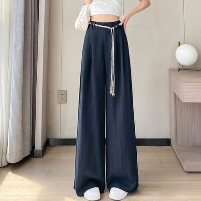 High Plain Leg Wide Pants Waist Designs) (Various